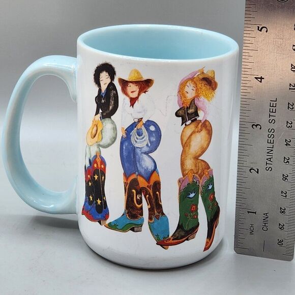 Jill Neal Wild but tasteful Women Cowgirl Boot Camp Coffee Mug Folk Art Attitude - Picture 7 of 7